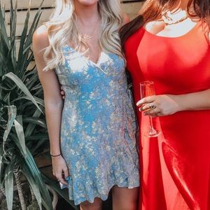 Free People All My Love Floral Wrap Dress